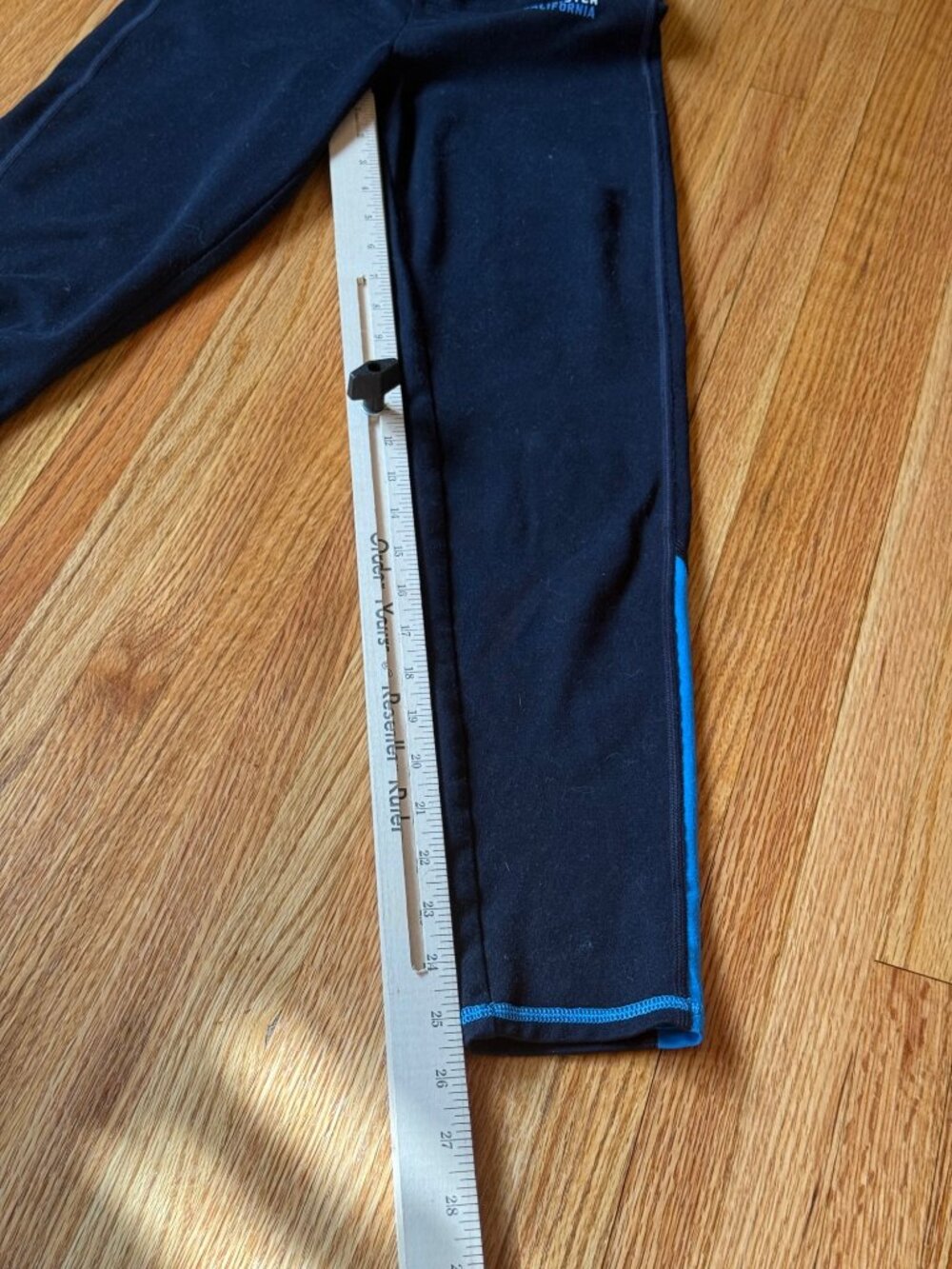 Hollister Navy Blue Colorblock Leggings Teal Turquoise Accent Athleisure S - Picture 5 of 7